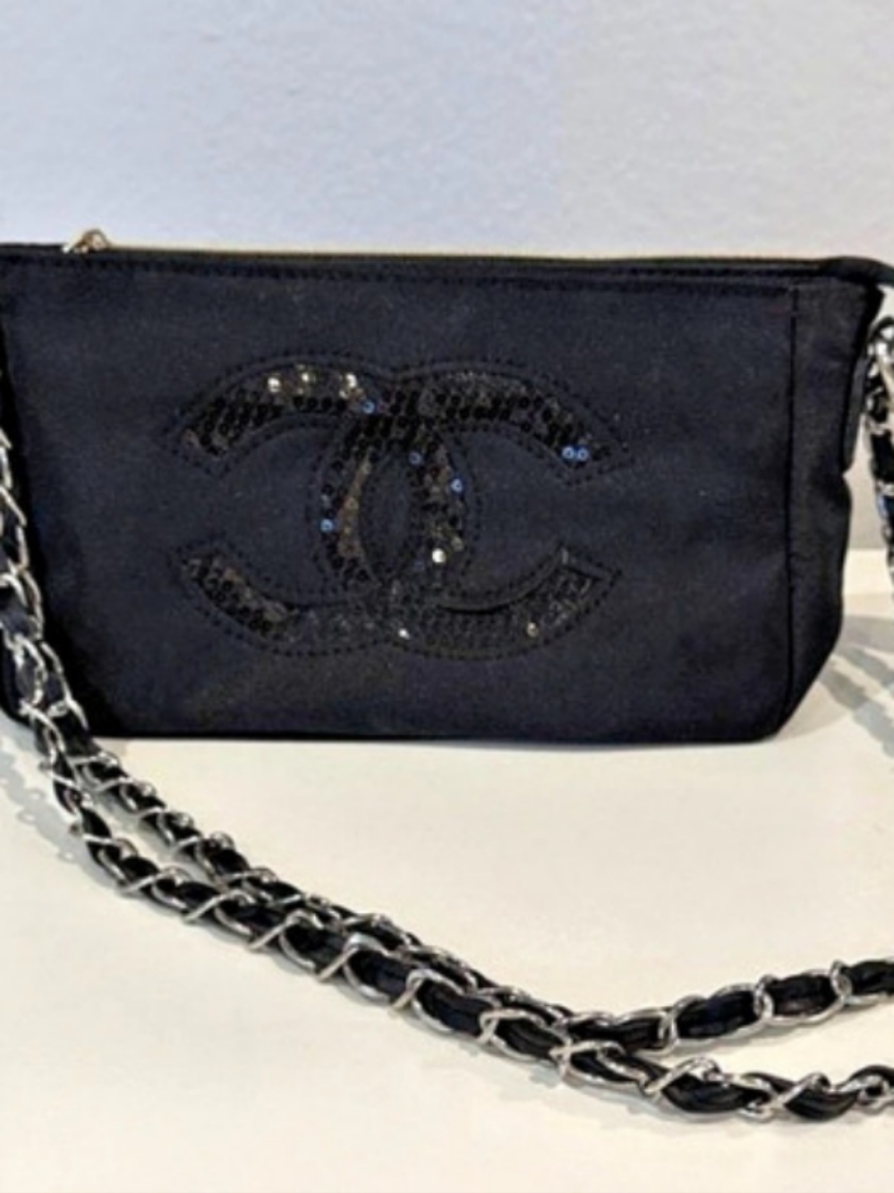 Chanel Nylon Sequence Logo Handbag